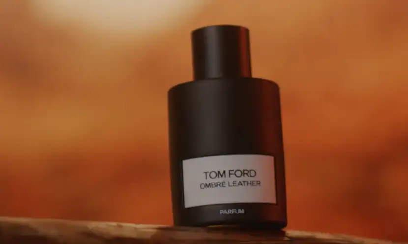 Ombré Leather bottle photographed against a warm desert-toned backdrop